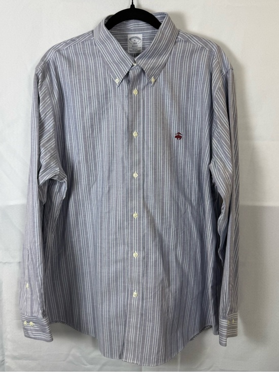 Brooks Brothers Other - Brooks Brothers 1818 Regent Non-Iron Stripe Shirt XL Blue Supima Cotton